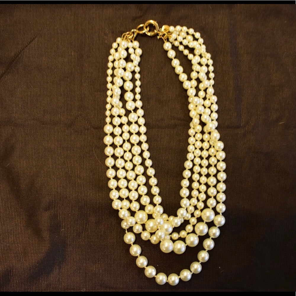 J. Crew Layered Pearl Necklace